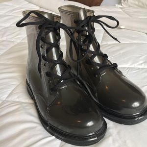 ☔️ Ombré Ankle Rain Boots transparent/see-thru ☔️